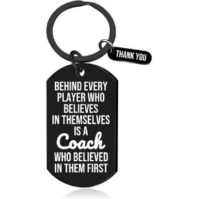 Coach Keychain, Thank You Gifts for Basketball, Volleyball, Soccer Coaches, Baseball Team Appreciation Gifts, Basketball Coach Gift for Women Men, Football Softball Hockey Key Chain