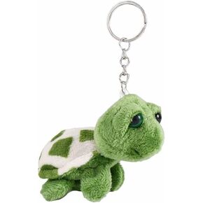 Green Mini Tortoise Plush Stuffed Animal Cute Sea Turtle Keychain Pendant Cartoon Doll for Birthday Gift Bag Accessories