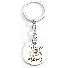 Mom Keychain,Inspirational Gift for Mom,Forever Love Gift for Birthday Mother Day from Daughter