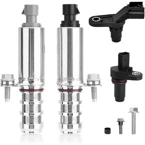 Inlet and Exhaust Camshaft Eccentric Shaft Position Actuator Solenoid Valves Kit, Solenoid Intake and Exhaust Replaces 12655420 12655421 Fit for Buick Chevy Pontiac