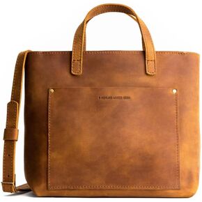 Portland Leather Goods Medium Crossbody Zipper Tote for Women – Handmade from the Finest Full-Grain Hides
