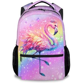 Girls Backpack, Unicorn Backpacks for Kids, 17" Toddler Bookbag for Elementary Preschool Kindergarten, Cute Rainbow School Bag