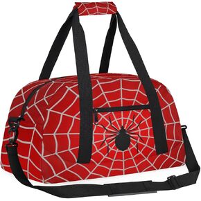 Halloween Bat Kids Overnighter Duffel Bags for Boys Girls, Carry-On Size Sports Gym Bag with Front Zipper Pocket for School Practice or Overnight Travel Weekender Sleepover Tote Bag