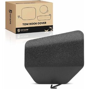 YHTAUTO Tow Hook Cover Compatible with Toyota Corolla Cross L/LE/XLE 2022 2023 2024, Front Side Bumper Towing Bracket Hole Cover, Black Tow Eye Cap