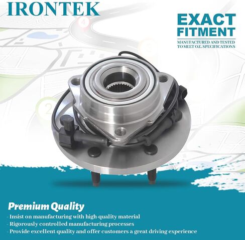 IRONTEK Front Wheel Hub Bearing Assembly Fit for 2006-2010 Hummer H3, 2009-2010 Hummer H3T w/ABS 515093 1PCS 5 LUGS in Saudi Arabia