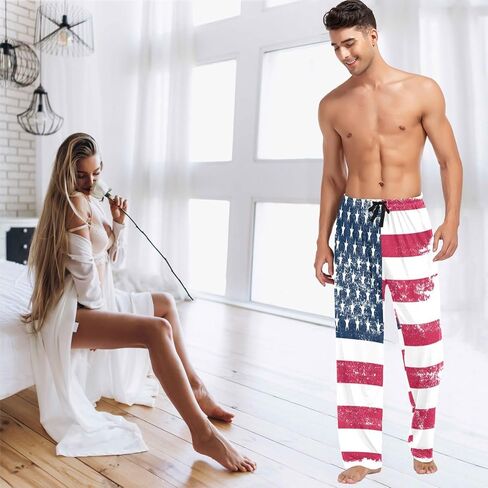 visesunny Stylish Floral Mens Pajama Pants 100% Cotton Soft Sleep & Lounge Pants PJ Bottoms with Pockets in Saudi Arabia