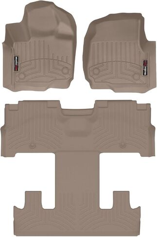 WeatherTech Custom Fit FloorLiners for Ford Expedition Max (2nd Row Bucket Seats) - Full Set (441665-1-5), Black in Kuwait