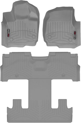 WeatherTech Custom Fit FloorLiners for Ford Expedition Max (2nd Row Bucket Seats) - Full Set (441665-1-5), Black in Kuwait