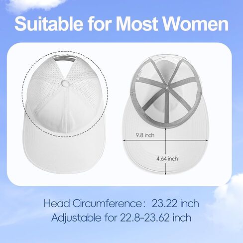 Large Wide Brim Criss Cross Ponytail Baseball Sun Hats for Women Mesh Summer Beach Cap for Outdoor Sports Travel in Saudi Arabia