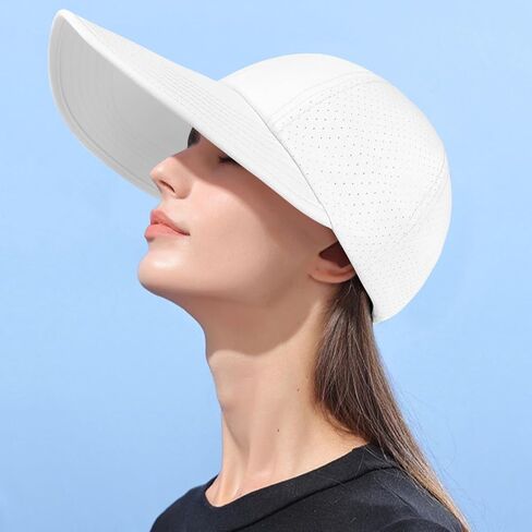 Large Wide Brim Criss Cross Ponytail Baseball Sun Hats for Women Mesh Summer Beach Cap for Outdoor Sports Travel in Saudi Arabia