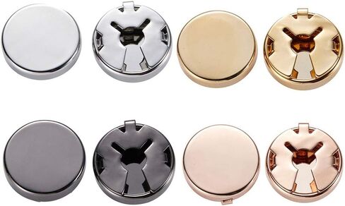 Brass Round Cuff Button Cover 1 Pair Imitation Cuff Links Cufflinks for Men's Wedding Formal Shirt in Kuwait