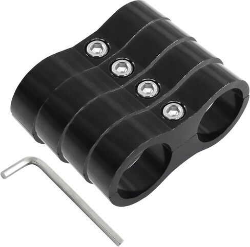 4 Pcs 10AN Hose Separator Clamp, AN10 Fuel line Mounting Clamps, Black Aluminum Hose Fitting Adapter in Saudi Arabia