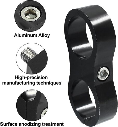 4 Pcs 10AN Hose Separator Clamp, AN10 Fuel line Mounting Clamps, Black Aluminum Hose Fitting Adapter in Saudi Arabia