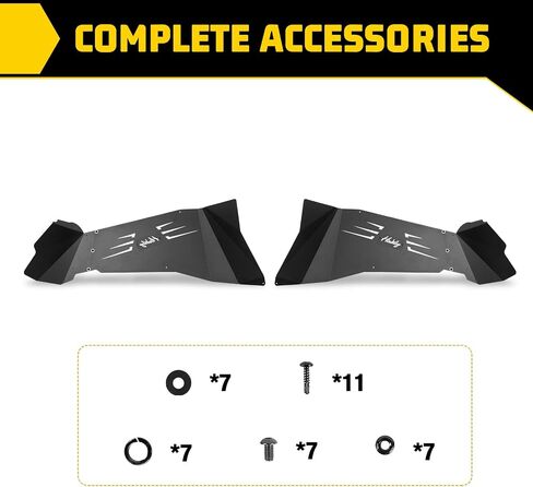 بطانات Fender الداخلية متوافقة مع Jeep Wrangler JK JKU UNLIMITED 2WD 4WD 2007-2018 ، FROKED ROAD ROAD POWDER STEEL STELL FRONT + 4PCs مع الملحقات in Kuwait