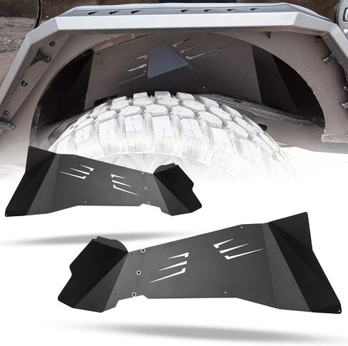 بطانات Fender الداخلية متوافقة مع Jeep Wrangler JK JKU UNLIMITED 2WD 4WD 2007-2018 ، FROKED ROAD ROAD POWDER STEEL STELL FRONT + 4PCs مع الملحقات in Kuwait