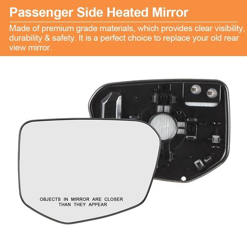 Senzeal Passenger Side Heated Mirror Glass Replacement for Honda Civic 2016-2021 Honda Envix 2018-2022 Honda Crider 2019-2022 76203-TEX-G01 (Right Side) in Saudi Arabia