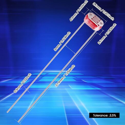 eBoot 30 Pieces Photoresistor Photo Light Sensitive Resistor Light Dependent Resistor 5 mm GM5539 5539 in Saudi Arabia