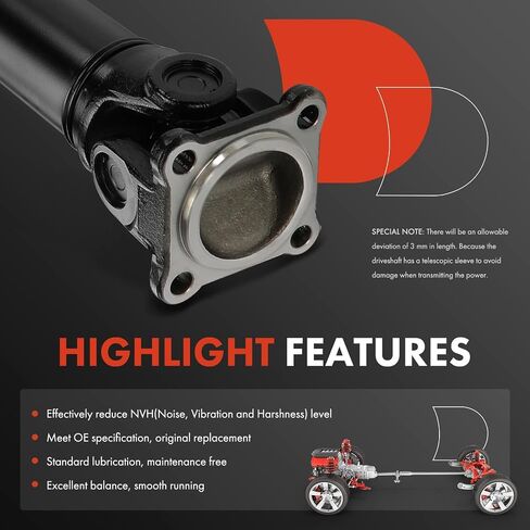 A-Premium الخلفية الخلفية الكاملة محرك أقراص عمود عمود عمود عمود عمود عمود تتوافق مع Land Rover Range Rover 2017-2022 ، Discovery 2017-2020 ، Range Rover Sport 2017-2022 ، Range Rover Velar 2018-2020 in Saudi Arabia