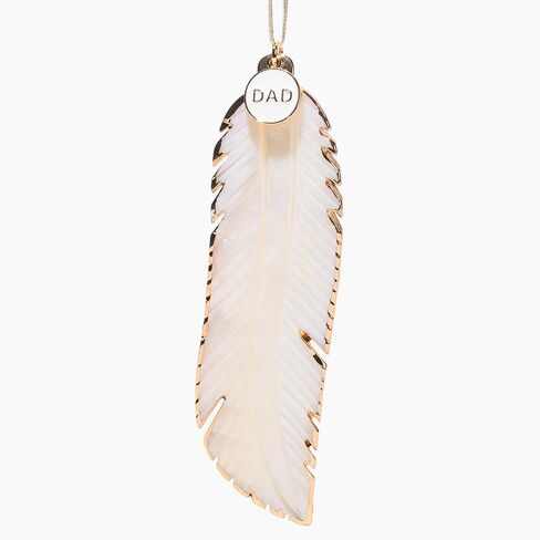 Hand-Carved Angel's Feather Memorial Ornament | Elegant Sympathy Gifts for Loss of Loved Ones | Remembrance Gift for Loss of Mother, Father, Pet, or Miscarriage | Includes Gift Box (1, No Charm) in Saudi Arabia
