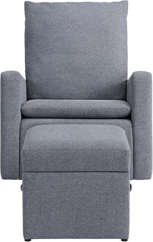 Oxford Baby Everlee Upholstered Glider and Ottoman Set, Cream in Kuwait