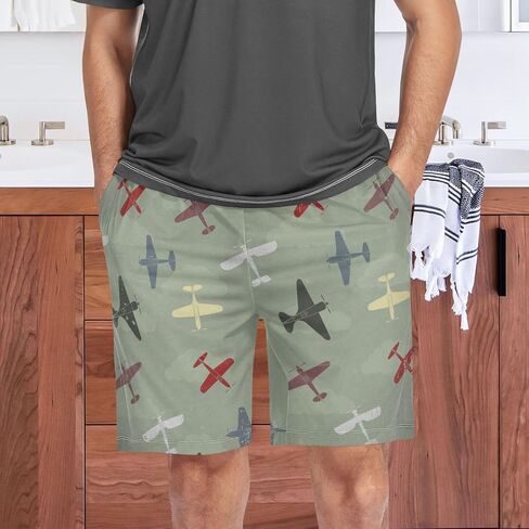 شورتات Pajama للرجال Ollabaky PJS Bottoms Sleep Shorts Lounge Wear Pajama Bants مع جيب in Saudi Arabia