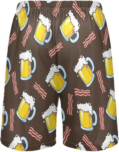 Ollabaky Men's Pajama Shorts Pjs Bottoms Sleep Shorts Lounge Wear Pajama Pants with Pocket in Kuwait