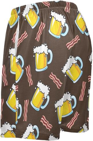 Ollabaky Men's Pajama Shorts Pjs Bottoms Sleep Shorts Lounge Wear Pajama Pants with Pocket in Kuwait