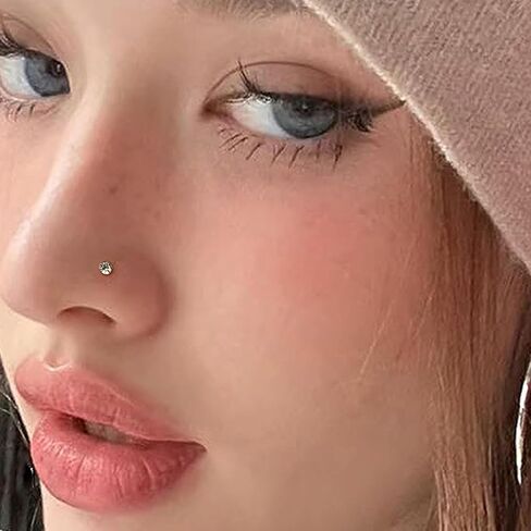 Internally Threaded Nose Stud Labret Piercing Medusa Jewelry Flat Back Earrings in Saudi Arabia