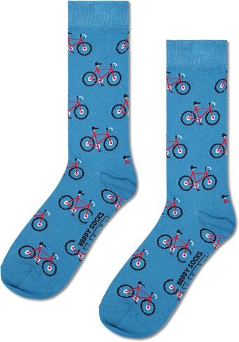 مجموعة Happy Socks Basics- جوارب طاقم متعددة الحزم للرجال والنساء- الأزرق والوردي والرمادي والأخضر in Saudi Arabia