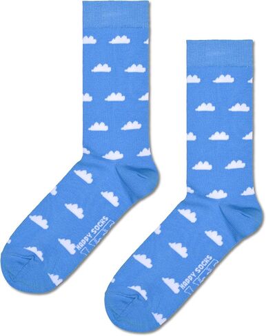 مجموعة Happy Socks Basics- جوارب طاقم متعددة الحزم للرجال والنساء- الأزرق والوردي والرمادي والأخضر in Saudi Arabia
