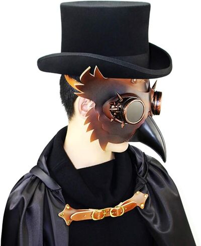 1pc Bird Beak Mask for Halloween Steampunk Costume Accessory Pu for Masquerade Rave Parties Clubs Events Unique Party Look in Saudi Arabia