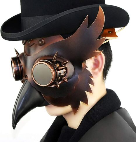 1pc Bird Beak Mask for Halloween Steampunk Costume Accessory Pu for Masquerade Rave Parties Clubs Events Unique Party Look in Saudi Arabia