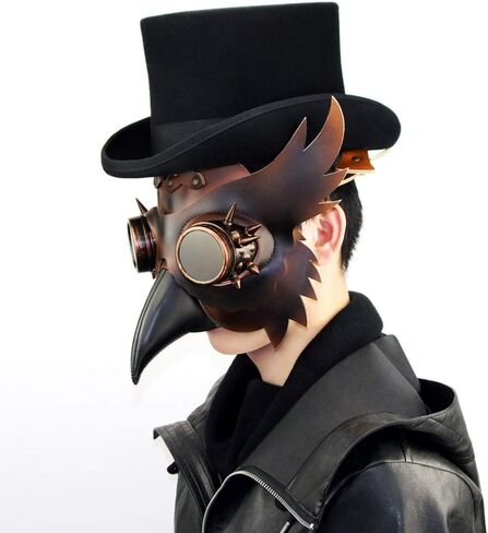 1pc Bird Beak Mask for Halloween Steampunk Costume Accessory Pu for Masquerade Rave Parties Clubs Events Unique Party Look in Saudi Arabia
