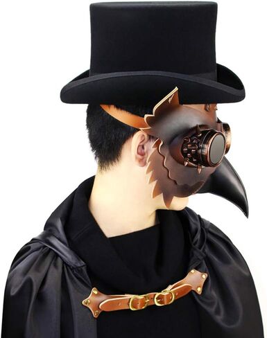 1pc Bird Beak Mask for Halloween Steampunk Costume Accessory Pu for Masquerade Rave Parties Clubs Events Unique Party Look in Saudi Arabia