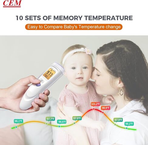 CEM DT-8806H, thermometer for forehead,No-Touch Forehead Thermometer for Adults and Kids,FDA CE ,Large LED Display and Gentle Vibration Alert in Saudi Arabia