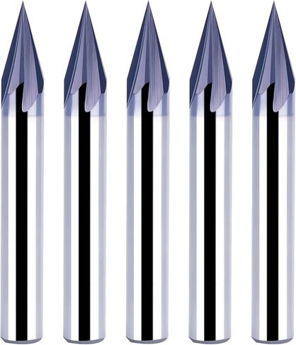 Spetool 90 Degree Carbide V Bits with Tiain Coated 4 Flutes, Chamfer End Mill for Caving V Groove and Sign in Kuwait
