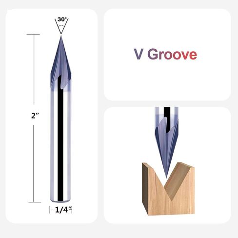 Spetool 90 Degree Carbide V Bits with Tiain Coated 4 Flutes, Chamfer End Mill for Caving V Groove and Sign in Kuwait