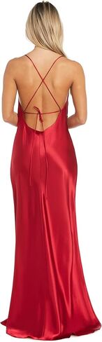 جونيورز طويلة الساتان الكوكتيل فستان الكوكتيل مع رقبة القربون in Kuwait