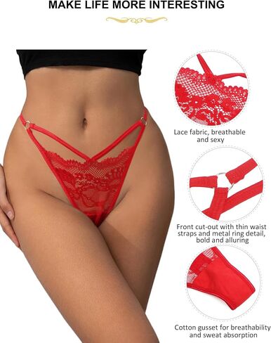 Ohyeah Lace G-String Thongs for Women Sexy Cheeky Intondies T-Back Thong Soft Tanga Lingerie Lingerie in Kuwait