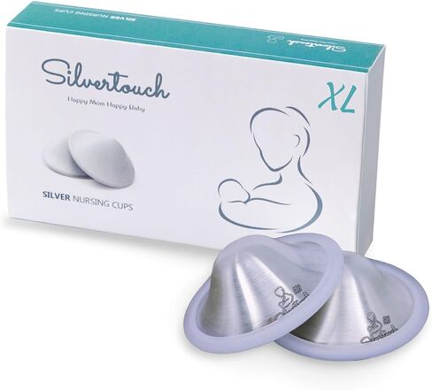 The Original Silver Nursing Cups - Nipple Shields for Nursing Newborn - Nipple Covers Breastfeeding - Newborn Essentials Must Haves - 925 Silver in Saudi Arabia