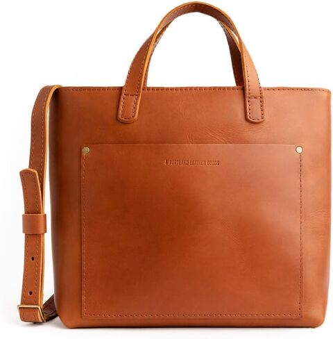 Portland Leather Goods Medium Crossbody Zipper Tote for Women – Handmade from the Finest Full-Grain Hides in Kuwait
