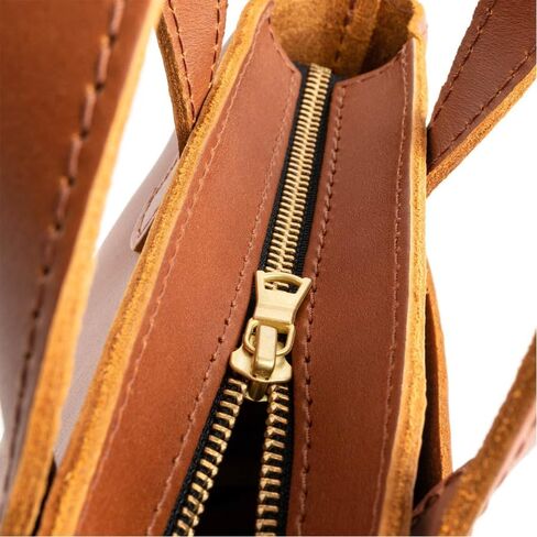 Portland Leather Goods Medium Crossbody Zipper Tote for Women – Handmade from the Finest Full-Grain Hides in Kuwait