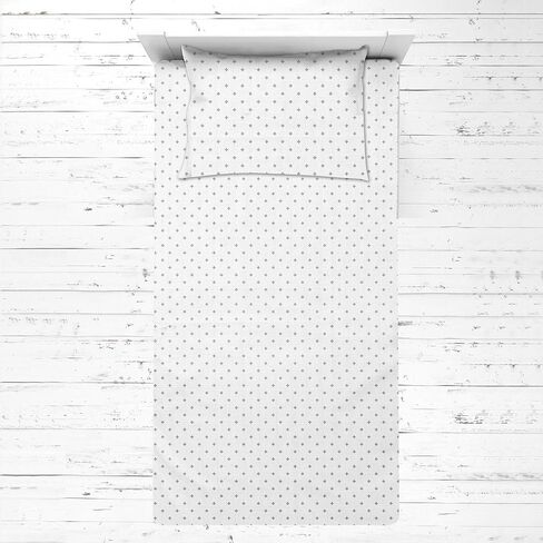Bacati - Muslin Love Toddler Bedding (3 pc Toddler Bed Sheet Set, Black Plus/Cross) in Kuwait