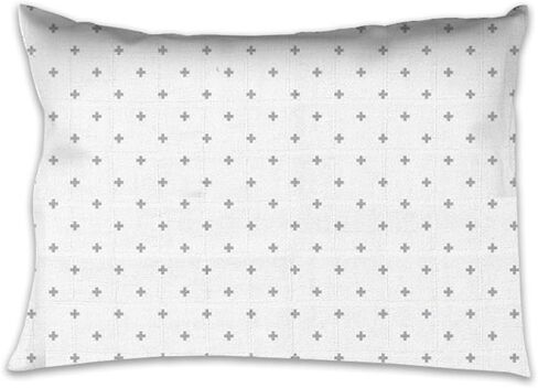 Bacati - Muslin Love Toddler Bedding (3 pc Toddler Bed Sheet Set, Black Plus/Cross) in Kuwait