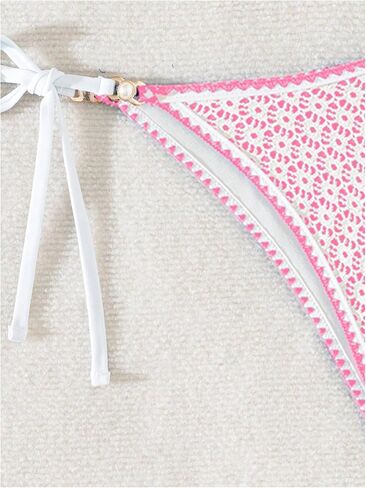 Milumia Women's Boho Triangle Bikini Set 2 Piece Halter Tie Side Bathing Suit in Kuwait