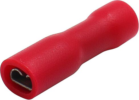 Baomain Red Female Insulated Spade Wire Connector Electrical Crimp Terminal 18-22 AWG 2.8 x 0.5mm Pack of 100 in Saudi Arabia