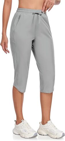 GymBrave Women's Capri Pants with 6 Pockets Quick Dry Lightweight Cargo Hiking Capris Outdoor Casual Travel in Kuwait