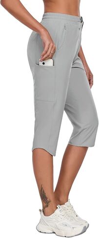 GymBrave Women's Capri Pants with 6 Pockets Quick Dry Lightweight Cargo Hiking Capris Outdoor Casual Travel in Kuwait