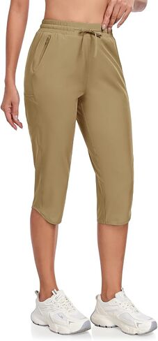 GymBrave Women's Capri Pants with 6 Pockets Quick Dry Lightweight Cargo Hiking Capris Outdoor Casual Travel in Kuwait