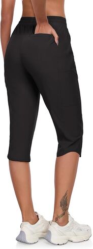 سراويل Gymbrave Women النسائية الكابري مع 6 جيوب سريعة الجافة جافة خفيفة الوزن البضائع المشي لمسافات طويلة كابريس في الهواء الطلق السفر غير الرسمي in Kuwait